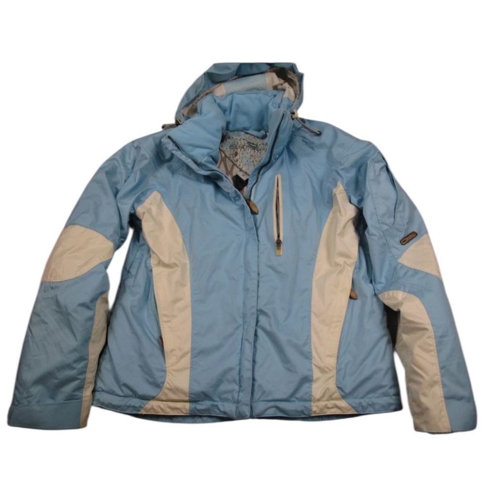 Obermeyer Women's Light Blue and White Ski Jacket